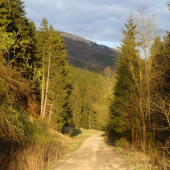 posledné lúče slnka na doline