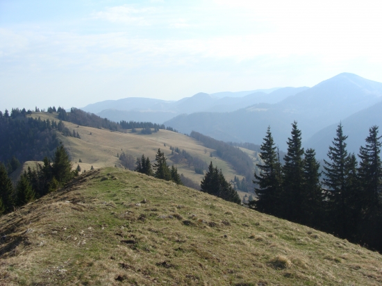 Ľubochnianska dolina a Sklabinská hoľa zo Šoproňa  Veľká Fatra