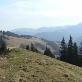 Ľubochnianska dolina a Sklabinská hoľa zo Šoproňa  Veľká Fatra