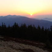 Východ slnka nad Fatrami