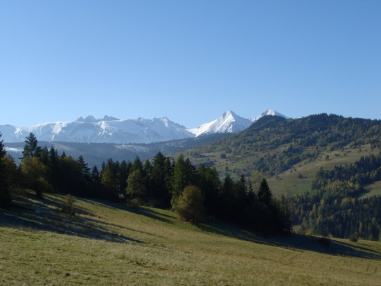 Belianske Tatry z Hanušovského sedla na Zamagurí