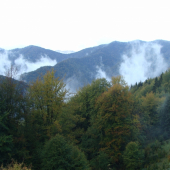 Jesenné ráno v horách Veľkej Fatry