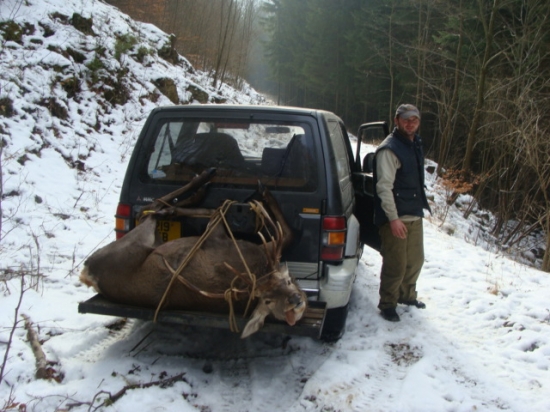 odvoz úlovku z ťažkého terénu