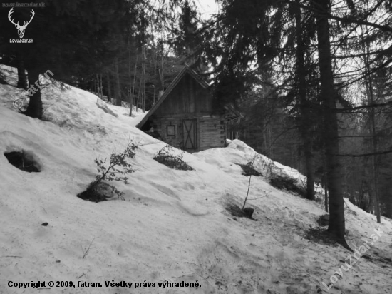 Poľovnícky zrub Pohorené 1300 m n.m.v.