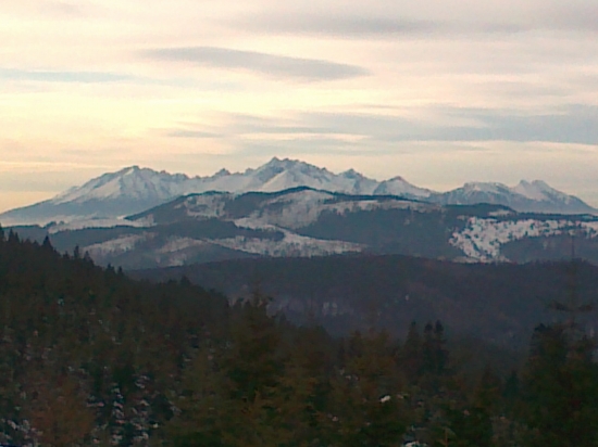 Pohľad na TATRY z Levočských vrchov