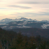 Pohľad na TATRY z Levočských vrchov