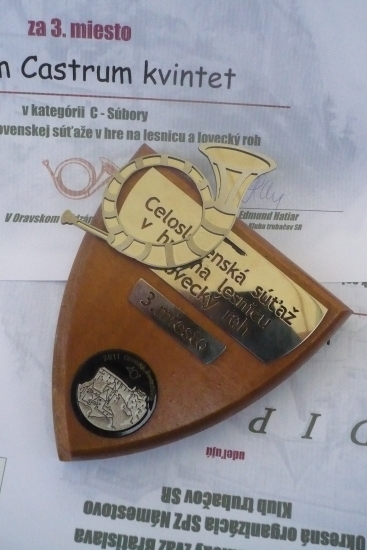 naša cena za 3. miesto zo súborom Novum Castrum v trubačskej súťaži