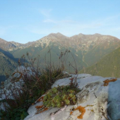 Liptovské hole pri západe slnka