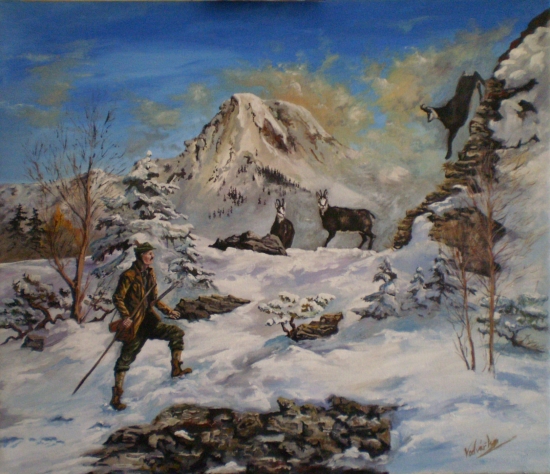 Myslivec a kamzíci