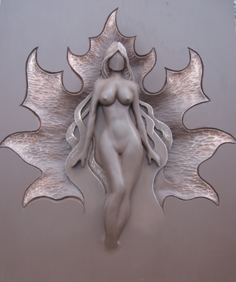 V podzimním lese (řezba z lípy,119X96cm)