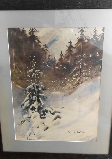 Sovanka Tatranská dolina-akvarel.