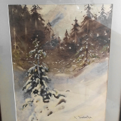 Sovanka Tatranská dolina-akvarel.