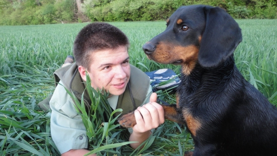 S kamarátovím psíkom ;)