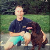 Syn a Ares na večernej prechádzke