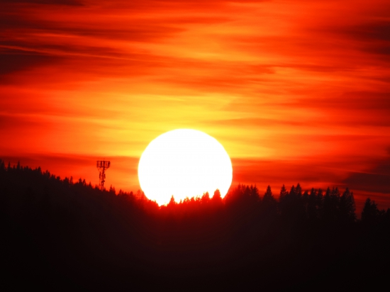 Slnko a vysielač..