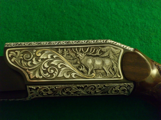 Gravírovaná strieborná bočná platňa na Blaser 93