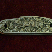 bočné platne na poľovníckej zbrani - vlci