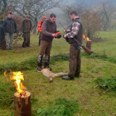Kde bolo tam bolo, v jesennom lese sa schyľovalo k poľovačke na diviačikov..
