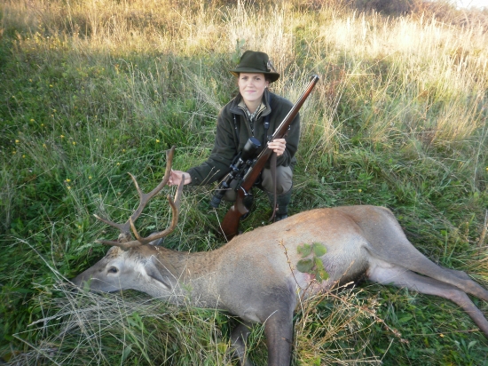 Petra a jej prvý jeleň