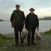 Výmenný lov dnes ráno na husy v Hodoníne.