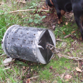 Kŕmny valec pre diviaky - nový súdok