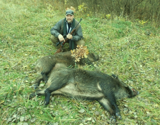 Strelec pri úlovku lanštiaka.