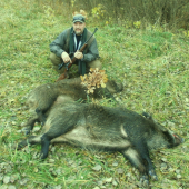 Strelec pri úlovku lanštiaka.