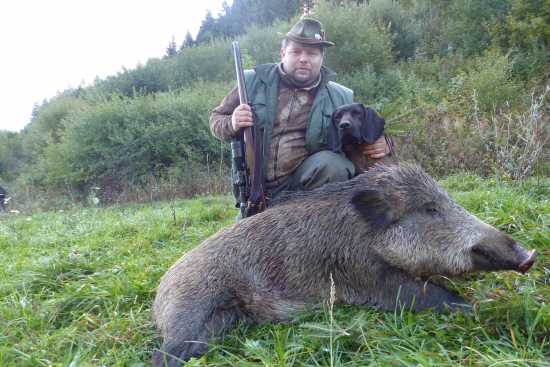 Spoločné foto , psík a jeho hrdý vodič .