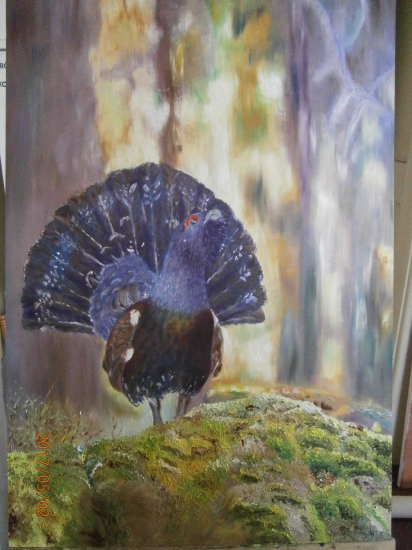 Hlucháň-olej na dreve