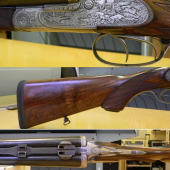 Originál trojačik Winkler Ferlach 12-12/.22 Hornet