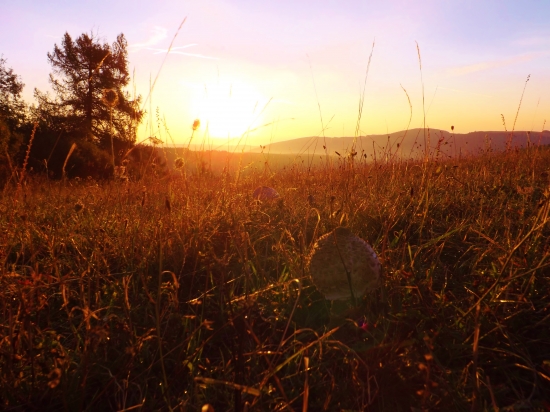 Jesený východ slnka
