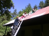 Natieranie strechy-chata PZ