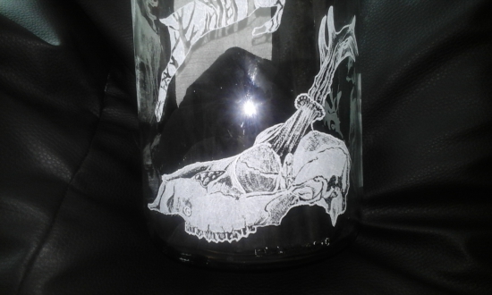 Moje ručné gravirovanie-Lebka srnca