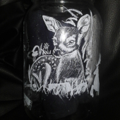 Moje ručné gravírovanie - Srnca