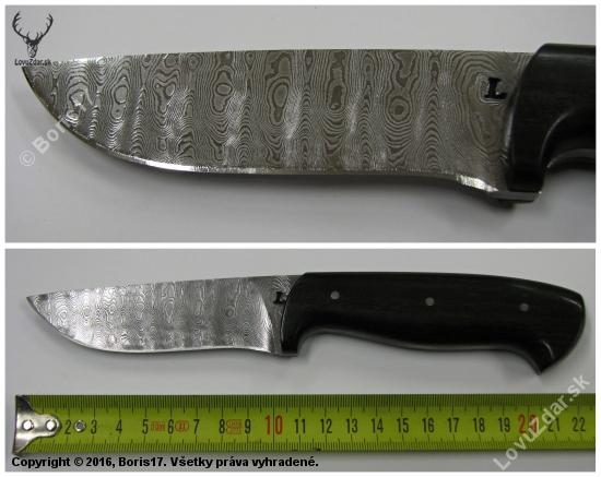 Damaškový nôž od slovenského nožiara menom Ladislav Lasky Šánta
