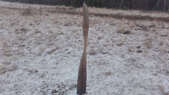 Stary dřevěny telefonní sloup