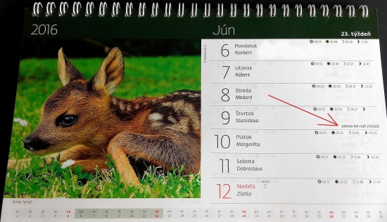 Poľovnícky kalendár
