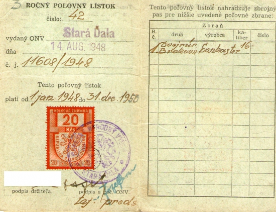 Poľovnícky lístok