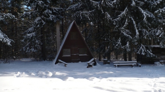 Naša chata v zime