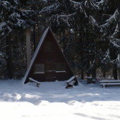 Naša chata v zime