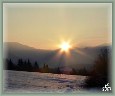 Mrazivý západ Slnka