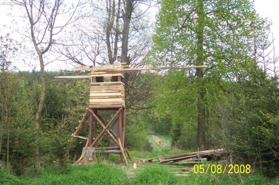 stavba lesní kazatelny