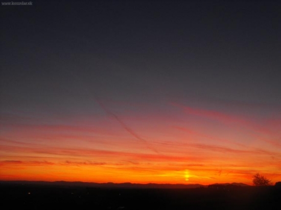 západ slnka nad Karpatami