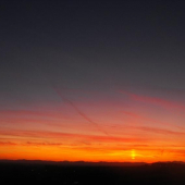 západ slnka nad Karpatami