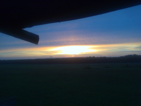 západ slnka s posedu