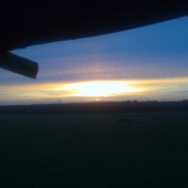 západ slnka s posedu