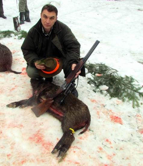 zo svojim ulovkom na výrade...