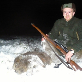 -8 stupňů a 2 km tahání před sebou,ale šťastný
