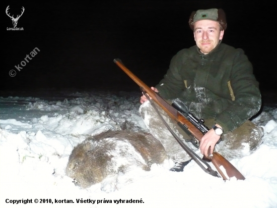 -8 stupňů a 2 km tahání před sebou,ale šťastný