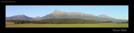 jesenný pohľad na Vysoké Tatry z východnianskych lúk